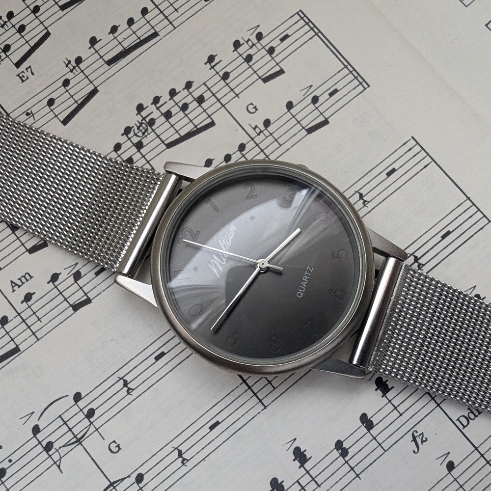 Midtown Silver Mesh Band Watch - Picture 2 of 10